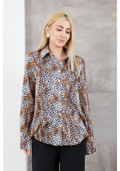 Dparis Leopar Desenli Gömlek