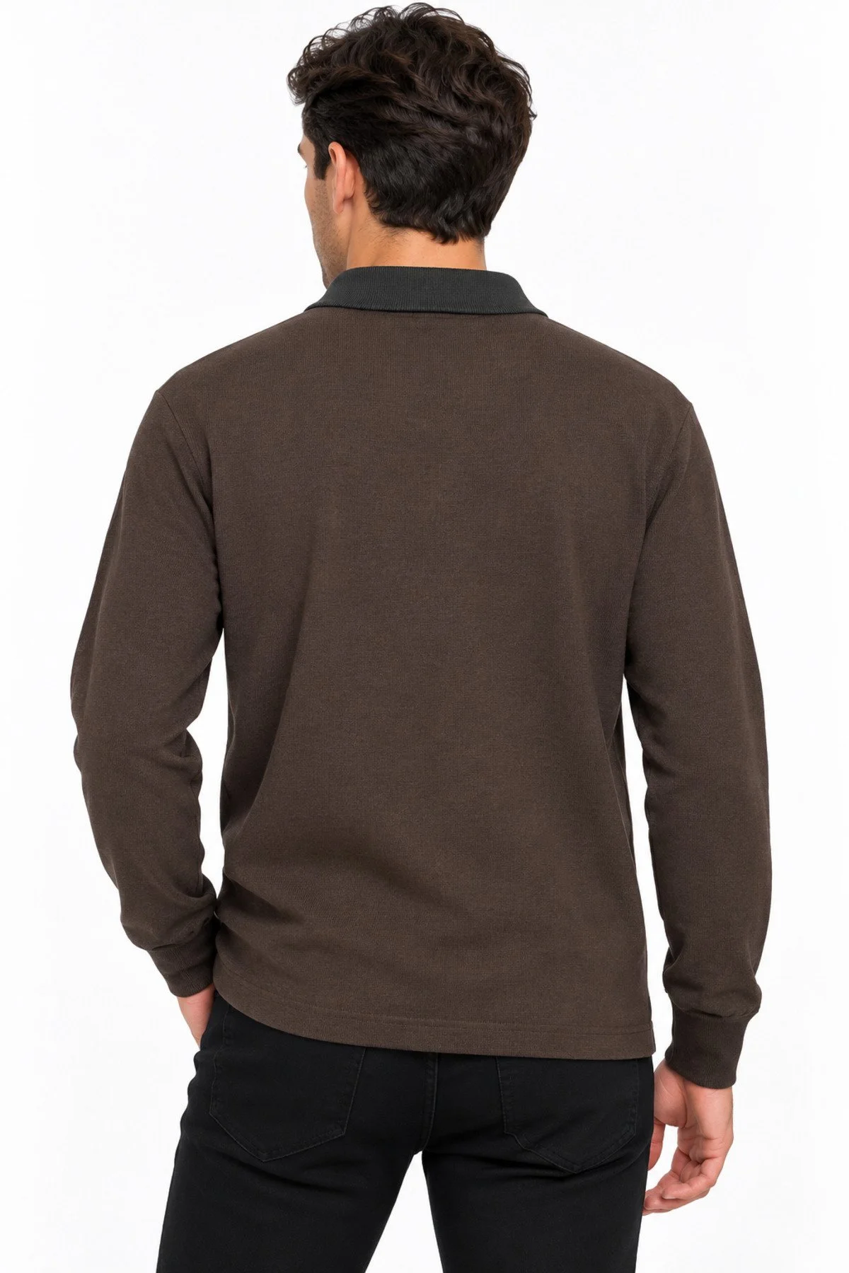 Neco Giyim Erkek Polo Yaka Regular Fit Klasik Kesim Selanik Kumaş Kazak Sweatshirt Şık Günlük Basic Üst Giyim Kahverengi Neco Giyim Erkek Polo Yaka Regular Fit Klasik Kesim Selanik Kumaş Kazak Sweatshirt Şık Günlük Basic Üst Giyim Kahverengi