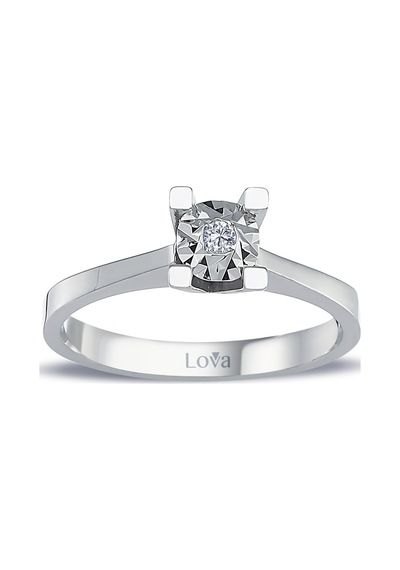 Lova 0,40 Karat Efektli Pırlanta Tektaş Yüzük - 1020350