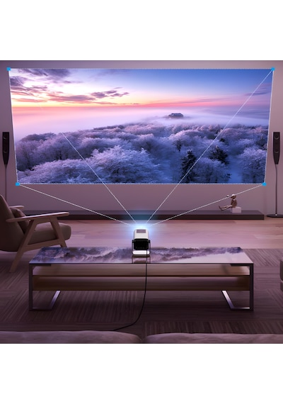 Dr-800 Android 12 Akıllı Projektör Full Hd 1080p, 380 Ansı Lümen, 5g Wi-fi, 4k Video Destekli Ev Sineması