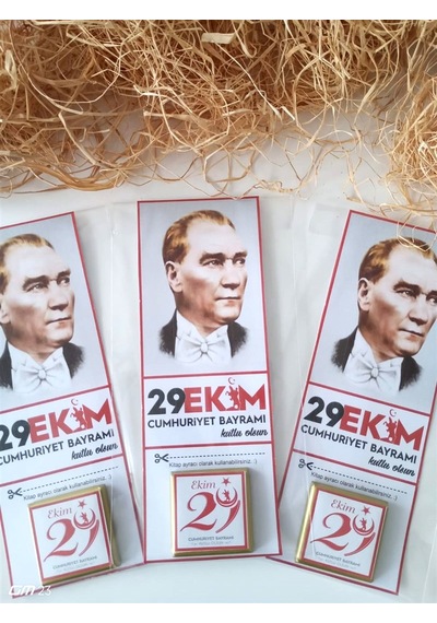 Farklı Market 29 Ekim Cumhuriyet Bayramı Çikolatası Ve Kitap Ayracı 20 Adet