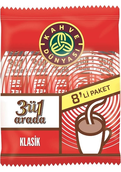Kahve Dünyası 3ü1 Arada Klasik Kahve 24'lü 8 x 18 G