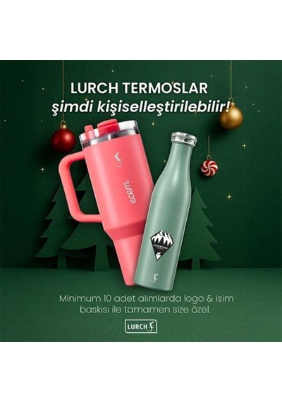 Lurch - "coffee-to-go" 300 Ml Mat Siyah, Paslanmaz Çelik Termos - Çift Cidarlı - 270983 Beyaz