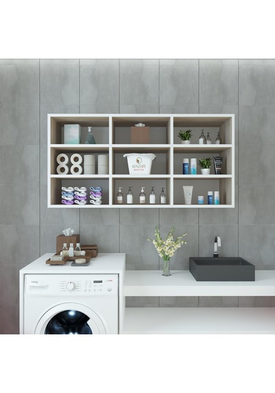 Kenzlife hazır mutfak hortus22 crd 060*120*22 banyo dolabı raflı kapaksız arkalıklı