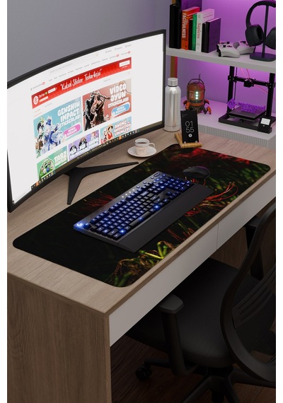 Higanbana Kaymaz Dikişli Kauçuk Oyuncu Mousepad V2 - 90x40 Xxl Gaming Mouse Pad Fare Altlığı
