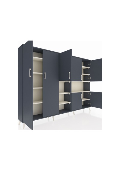 Arges Dolap 13 Raflı 7 Kapaklı 220x30x163 Antrasit-antrasit/aytaşı Antrasıt/aytası - Antrasıt Arges Dolap 13 Raflı 7 Kapaklı 220x30x163 Antrasit-antrasit/aytaşı Antrasıt/aytası - Antrasıt