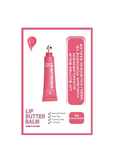 Golden Rose Lip Butter Balm No: 06 Strawberry Jam