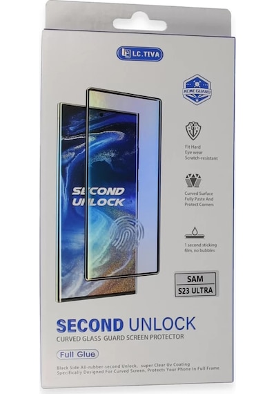 Newface Samsung Galaxy Uyumlu  S23 Ultra Durable Full Glue Curved Cam