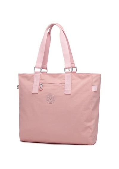 Smart Bags Büyük Boy Omuz Kadın Çantası Krinkıl Kumaş 35884 Pudra