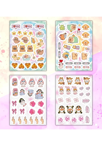 Cute Baby My Dıy Sticker Book 24 17 Cm 16 Sayfa Özel Tasarım Rengarenk Sticker Kitabı