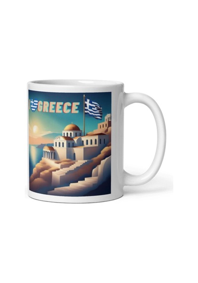 Yunanistan Kupa Bardak 2 Adet Seyahat Hatıra Greece Mug