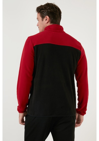 Buratti Regular Fit Anti-Pilling Tüylenme Yapmayan Dik Yaka Kışlık Şardonlu Erkek Polar 5906016 Bordo