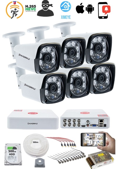 6 Kameralı Set 5mp Sony Seculensli 1080p Full Hd Kdj-6s-6al-m-v1
