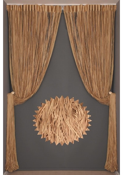Ip Model Gold Renk Ip Perde 300x280 Cm - 2 Mm Şerit Ip Model Gold Renk Ip Perde 300x280 Cm - 2 Mm Şerit