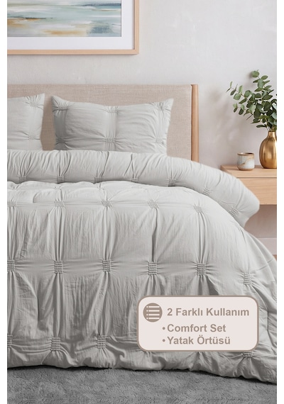 Elart Bianca Tek Kişilik Comfort Set Gri