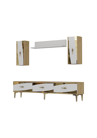 Tvr1813dbg Elips Tv Ünitesi Takımı Safirmeşe-beyaz-gold 180cm Safirmeşe - Beyaz - Altın Tvr1813dbg Elips Tv Ünitesi Takımı Safirmeşe-beyaz-gold 180cm Safirmeşe - Beyaz - Altın