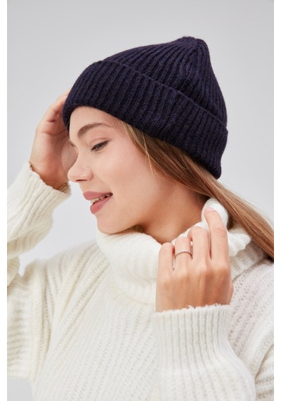 Derikem Basic Şık Standart Lüks Unisex Tiftik Bere Lacivert