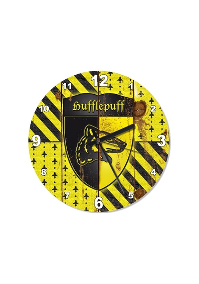 Hufflepuff Harry Potter Tasarım Duvar Saati (408136187) Çok Renkli