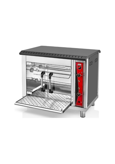 Silverinox Tüplü Set Üstü Piliç Çevirme 3 Şiş 12 Piliç