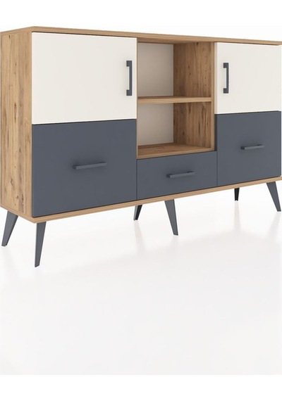 Arges Konsol 4 Raflı 3 Çekmeceli 3 Kapaklı 132x30x83 Çam-aytaşı/antrasit Aytaşı/antrasit Arges Konsol 4 Raflı 3 Çekmeceli 3 Kapaklı 132x30x83 Çam-aytaşı/antrasit Aytaşı/antrasit
