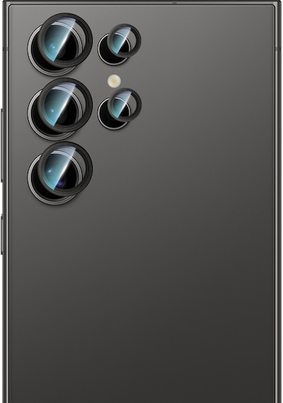 Galaxy Uyumlu S24 Ultra Caseworld Alloy Serisi Oleofobik Anti Reflective Kamera Lens Koruyucu Siyah