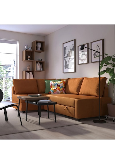 Ikea Kahverengi Lüks Kanepe - Bazalı Yataklı Köşe Kanepe