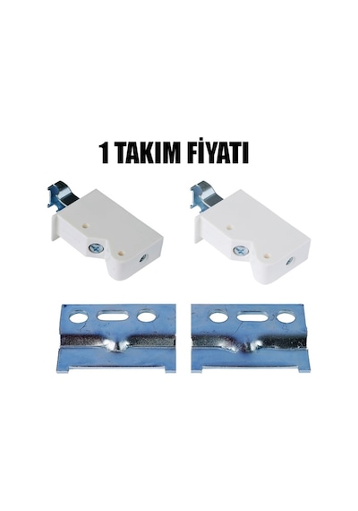 Modül Askı Bağlantı Elemanı Beyaz Takım Krom