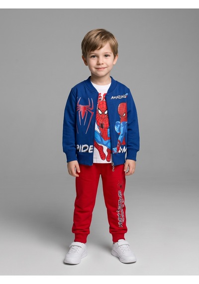 Serenad Kids Baskılı Erkek Penyen Üçlü Ceketli Takım 3-10 Yaş-je261099425 - Lacivert