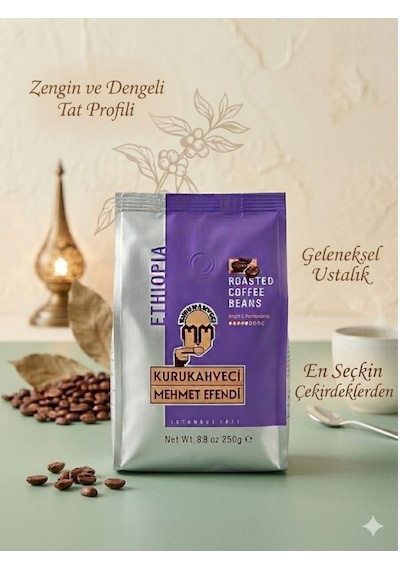 Kurukahveci Mehmet Efendi Ethiopia Kavrulmuş Çekirdek Kahve 250 Gr