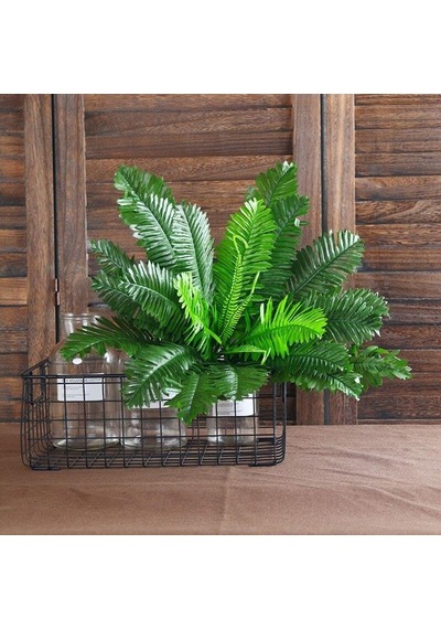 Yapay Çiçek Cycas Aşk Merdiveni Eğrelti Otu Sıkas Bitkisi 18 Yaprak 40 50 Cm Yapay Bitki Yeşil
