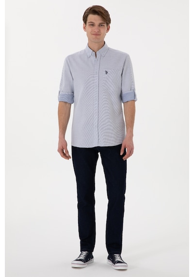 U.S. Polo Assn. Erkek Lacivert Regular Fit Cepli Gömlek 50306340-VR033