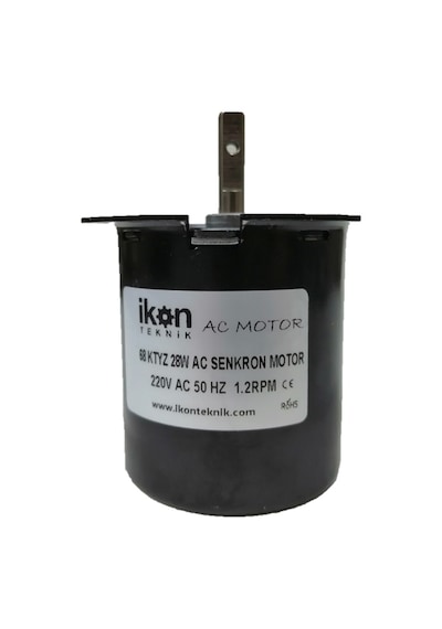 İkon Teknik AC SENKRON MOTOR 68 KTYZ 28 Watt 1.2 RPM 220 Volt
