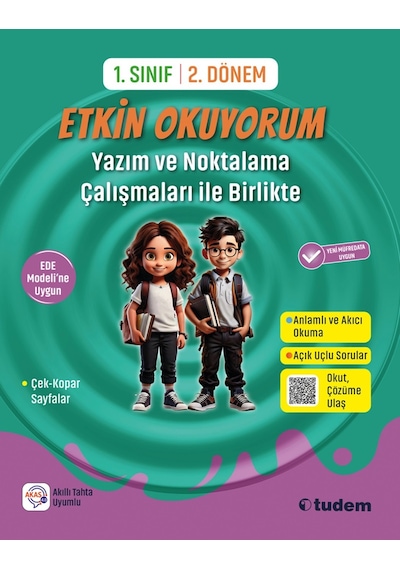 Tudem 2026 1. Sınıf 2. Dönem Etkin Okuyorum - Yazım Ve Noktalama Çalışmaları İle Birlikte