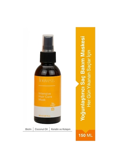 Louvess Biotin Keratin Kolajen ve Hindistan Cevizi Yağı İçerikli Yoğun Saç Bakım Maskesi 150 ML