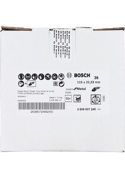 Bosch R444 Expert For Metal 115 mm 36K Fiber zımpara Diski - 2608607249