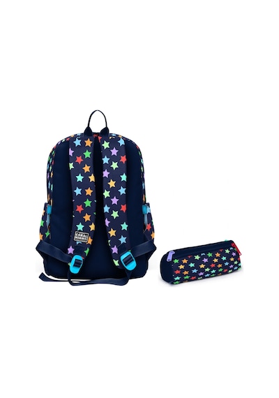 Coral High Okul Sırt Çantası Ve Kalemlik Seti - Lacivert Yıldız Desenli Kız Çocuk Setygn33209c Çok Renkli