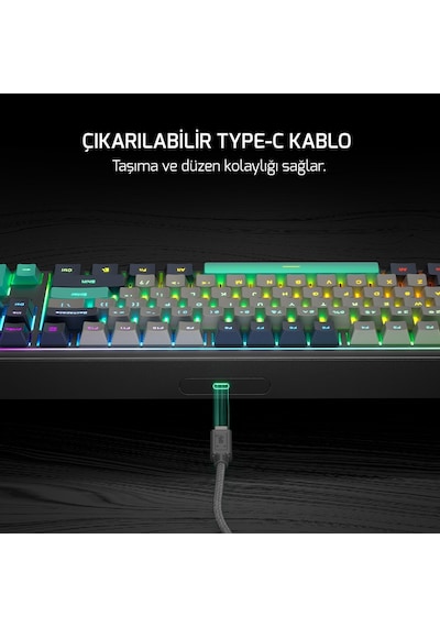 Gamepower Zoom Rgb Kablolu Mekanik Gaming Klavye Siyah