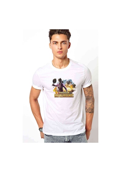 Pubg Baskılı Beyaz Erkek Tshirt (531010007)