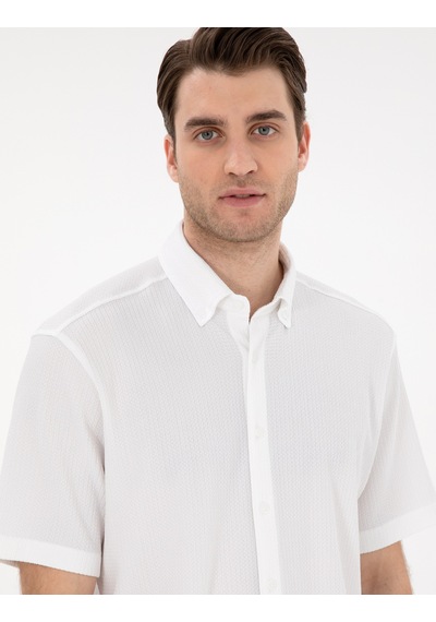 Pierre Cardin Erkek Beyaz Gömlek Kısa Kollu 50307091-vr013 Beyaz