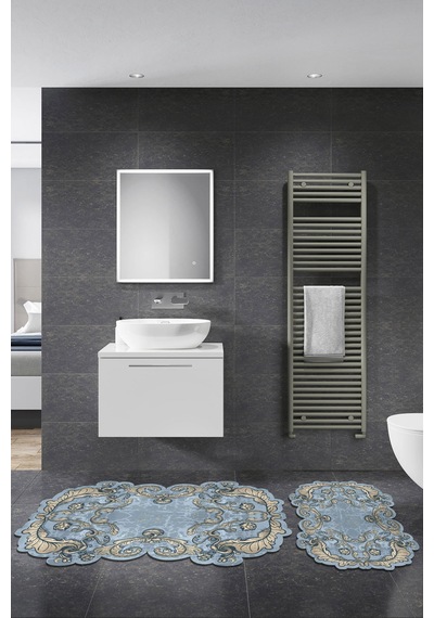 Alanur Karanfil Lazer Kesim 2 Li Banyo Takimi St210149gr Mavi