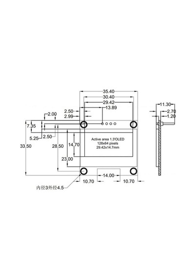 1.3 Inch Iıc Mavi Oled Lcd Modül I2c Seri 1.3 Ssh1106 Dc 3.3v 5v 128x64 Pixel Grafik