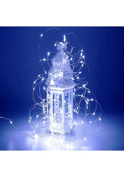 7 Metre Yılbaşı Ağacı Işığı Beyaz Pilli Işık Pilli Beyaz Led Işık Beyaz Noel Işığı Yılbaşı Işığı Beyaz