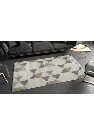 Sultan Zen Modern Desen Krem Modern Akrilik Makine Dokuma Salon Halısı - 6609-937 Beyaz