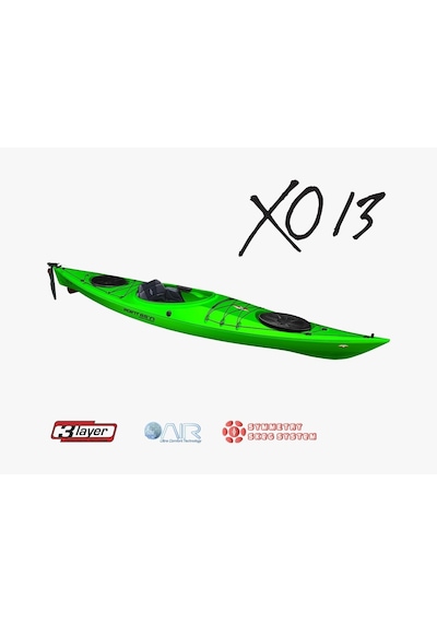 Point65 Xo13 Gte 3L Rudder & Skeg Kano-Yeşil