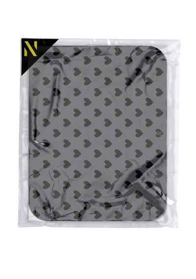 Siyah Renkli Kalpli Desenli Ergonomik Mouse Pad, Kaymaz Yüzey İle Ev Ve Ofis Kullanımı İçin İdeal
