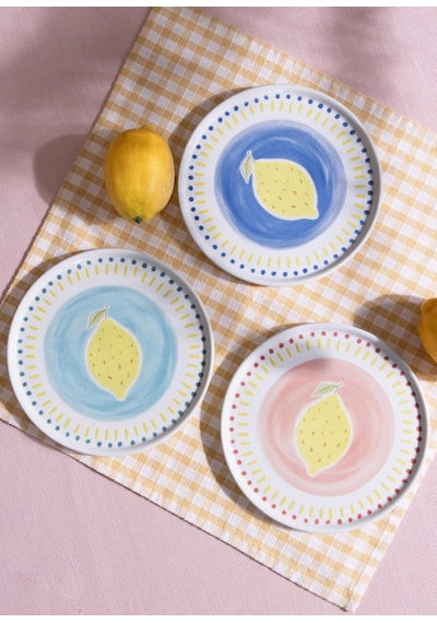 The Mia Itl0001 Italian Summer Pasta Tabağı 6lı Set 19 Cm Ekru