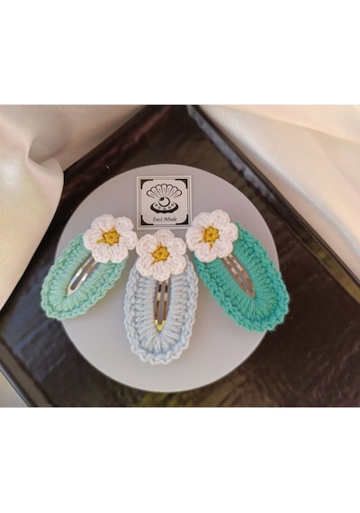 Papatya Çiçek Su Yeşili Bebek Mavi Turkuaz Soft 3 Lü Kombin Çıtç Çok Renkli