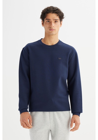 Lee Regular Fit Baskılı Erkek Sweatshirt L2520308411 Lacivert