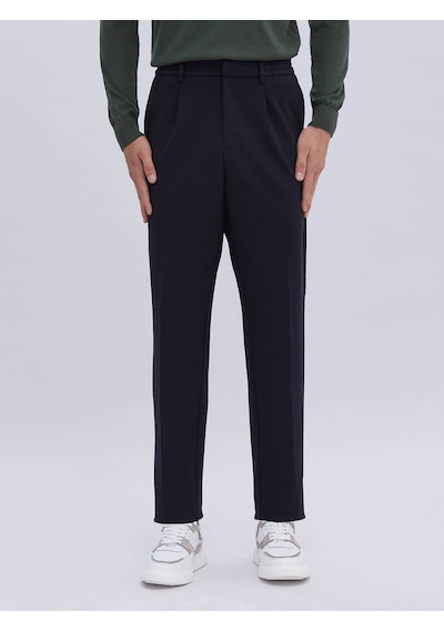Kip Lacivert Örme Carrot Fit Casual Pantolon Çok Renkli