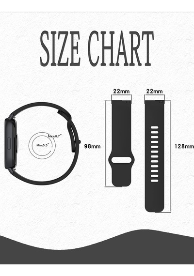 22mm Kordon Şirketli Xiaomi Redmi Watch 5 Active Kordon/redmi Watch 5 Lite Kayışı Siyah Silikon Spor Değiştirme Bantları Gözleme Yok
